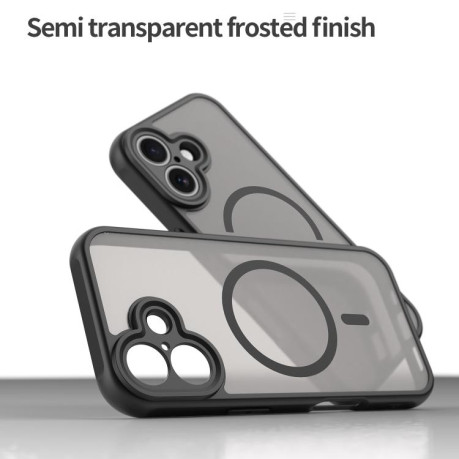 Чехол Fan Dun Series гибрид Frosted с Magsafe для iPhone 17 - черный