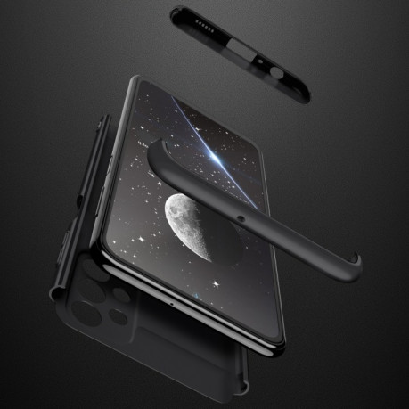3D чехол GKK Three Stage Splicing Full Coverage на Samsung Galaxy A13 4G - черный