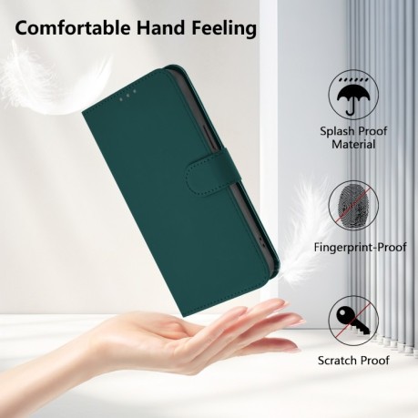 Чехол-книжка Skin Feel Solid Color Leather для Infinix Zero 30 4G - зеленый