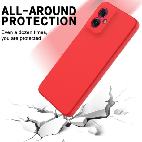 Силиконовый чехол Solid Color Liquid Silicone на Motorola Moto G55 - красный