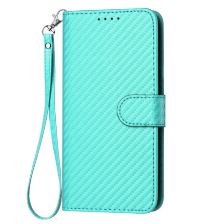 Чехол-книжка Carbon Fiber Texture на Xiaomi Redmi Note 14 5G/Poco M7 Pro 5G - голубой
