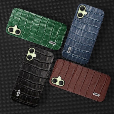 Чохол протиударний ABEEL Crocodile Texture Genuine Leather для Samsung Galaxy A05 - чорний