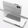 Чехол книжка Clear View на Samsung Galaxy A06 - серебристый