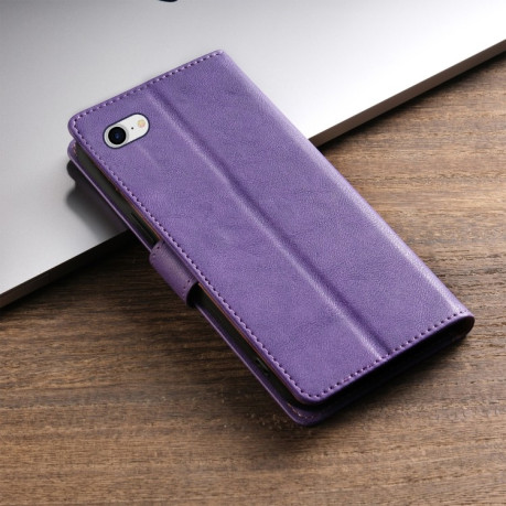 Чехол-книжка NBEKUS CSJ-P1 Solid Color Leather на iPhone 16e - фиолетовый