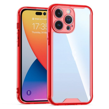 Противоударный чехол Acrylic Clear для iPhone 14 Pro - красный