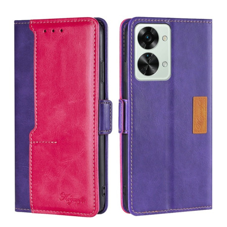 Чехол-книжка Contrast Color для OnePlus Nord 2T - фиолетовый