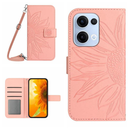 Чохол-книжка Skin Feel Sun Flower для OPPO Reno13 Global - рожевий
