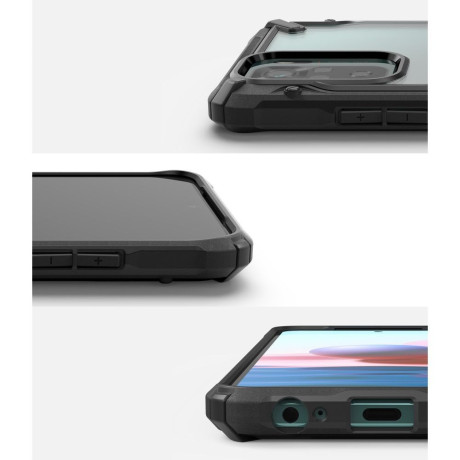 Оригинальный чехол Ringke Fusion X Design durable на Xiaomi Redmi Note 10 / Redmi Note 10S - black