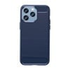 Чехол Brushed Texture Carbon Fiber на iPhone 14 Pro Max - синий