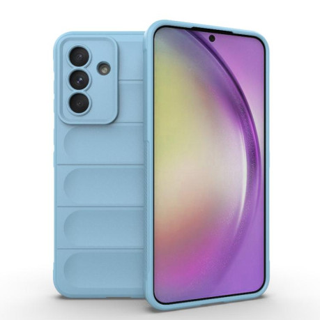 Силиконовый чехол Magic Flannel для Samsung Galaxy A56 5G - голубой