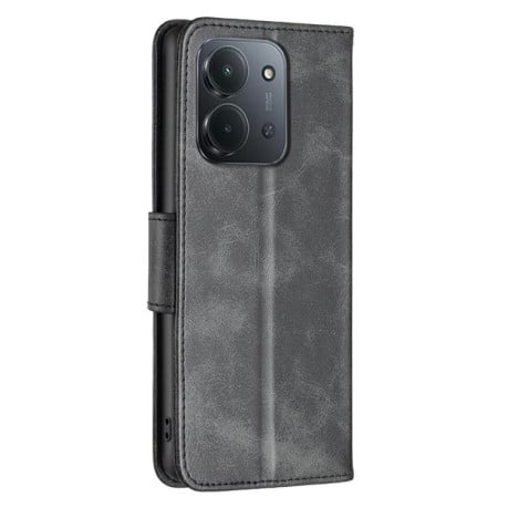 Чехол-книжка Lambskin Texture Pure Color на Xiaomi Redmi 15C 5G/4G EU 173mm/Poco C85 5G - черный