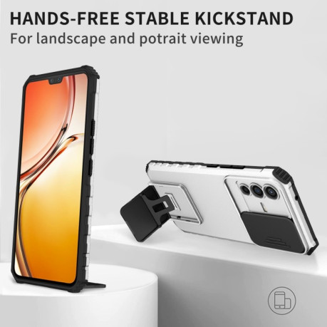 Чохол протиударний Stereoscopic Holder Sliding для Vivo V23 5G - білий