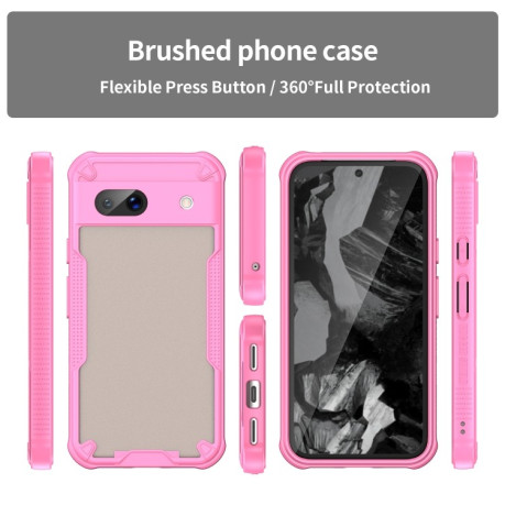 Противоударный чехол Armor Glaze PC Hybrid для Google Pixel 8a - розовый