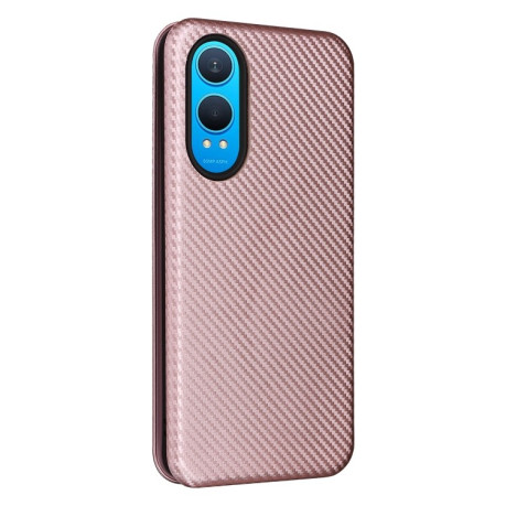 Чохол-книжка Carbon Fiber Texture на OnePlus Nord CE4 Lite - рожевий