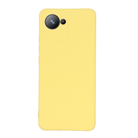 Силіконовий чохол Solid Color Liquid Silicone на Realme C30 - жовтий