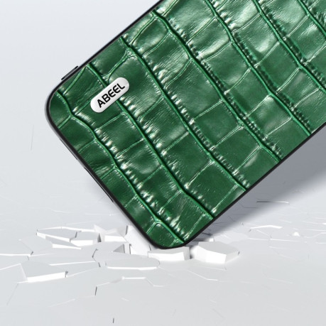Чохол протиударний ABEEL Crocodile Texture Genuine Leather для Samsung Galaxy A05 - зелений