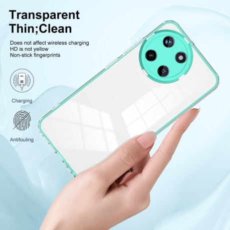 Противоударный чехол Clear Color Frame для Realme 11 - зеленый