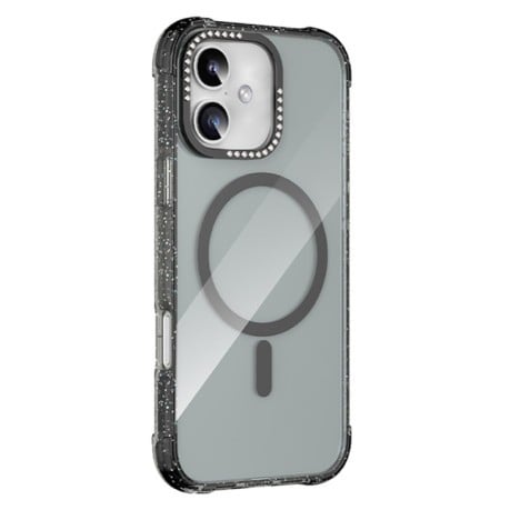 Протиударний чохол Mutural Blink Series Glitter Edge MagSafe Magnetic для iPhone 16  - чорний