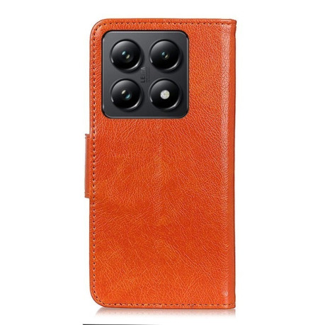 Чохол-книжка Mirren Crazy Horse для Xiaomi 14T Pro - помаранчевий
