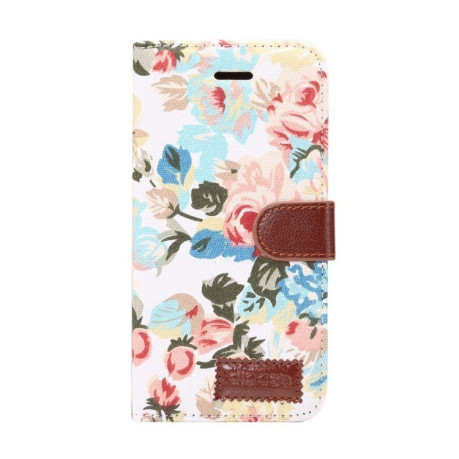 Шкіряний Чохол Книжка Flower Cloth Surface Samsung Galaxy S9/G960 білий