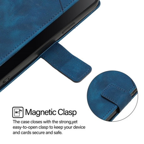 Чехол-книжка Skin-feel Embossed для Xiaomi Poco F6 5G - синий