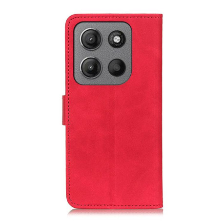 Чохол-книжка KHAZNEH Cowhide Texture на Motorola Moto G15 4G/G05 - червоний