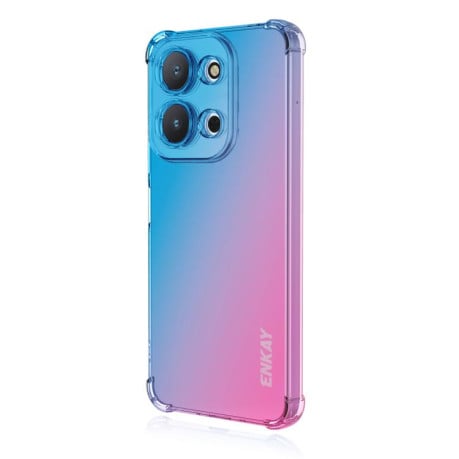 Противоударный чехол ENKAY Clear на Xiaomi Redmi 15C 5G / 4G EU 173mm - розово-синий