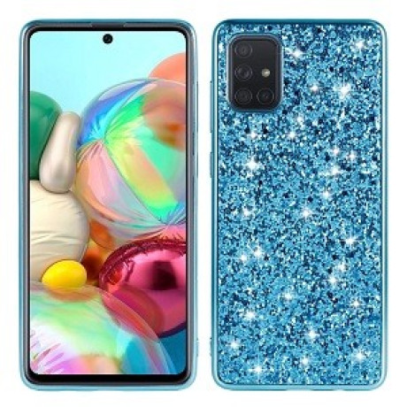 Ударозахисний чохол Glittery Powder на Samsung Galaxy A51-синій