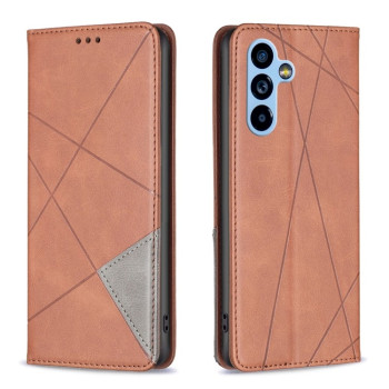 Чехол-книжка Rhombus Texture для Samsung Galaxy A54 5G - коричневый