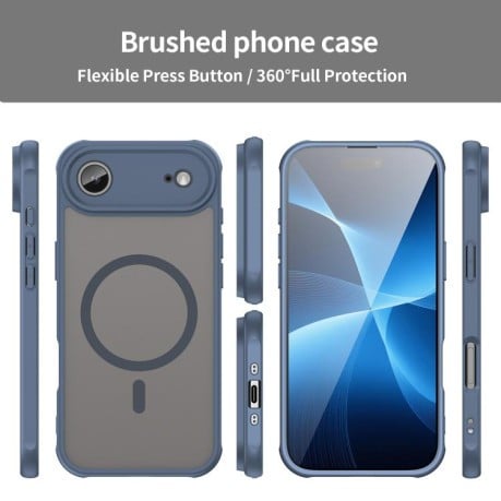 Чехол Fan Dun Series гибрид Frosted с Magsafe на iPhone Air - синий