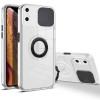 Противоударний чехол Sliding Camera with Ring Holder для iPhone XS Max  - прозрачно-черный