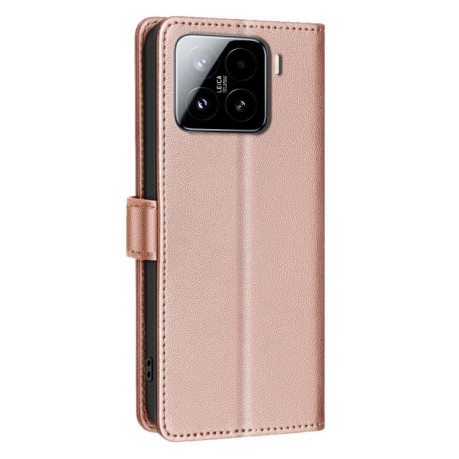 Чохол-книжка Litchi Texture RFID Anti-theft Leather для Xiaomi 15 Pro - золотий