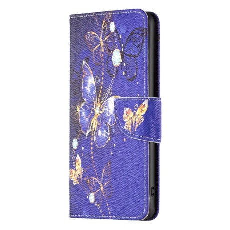 Чехол-книжка Colored Drawing Pattern для Xiaomi Redmi Poco C55/Redmi 12C/11A- Purple Butterfly
