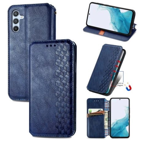 Чохол-книжка Cubic Grid  для Samsung Galaxy A36 5G - синій