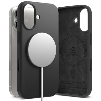 Оригінальний силіконовий чохол Ringke Silicone Magnetic з MagSafe на iPhone 17 - Black