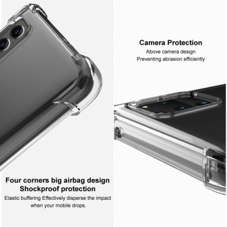 Протиударний чохол IMAK All-inclusive Airbag на Xiaomi Redmi Note 13 5G - прозоро-чорний