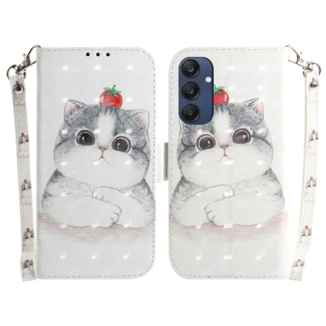 Чехол-книжка Crystal 3D Shockproof Protective Leather для Samsung Galaxy M35 - Cat