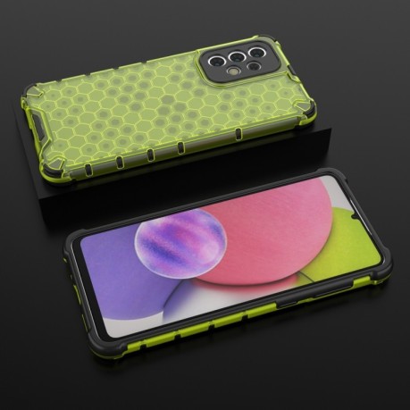 Противоударный чехол Honeycomb на Samsung Galaxy A33 5G - зеленый