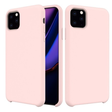 Силиконовый чехол Solid Color Liquid на iPhone 11 Pro Max - розовый