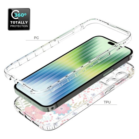 Протиударний чохол Transparent Painted для iPhone 14 Pro Max - Small Floral