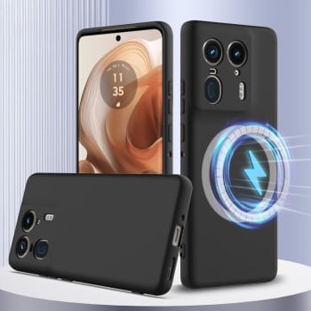 Силиконовый чехол Shockproof Silicone Magsafe для Motorola Edge 50 Ultra - черный