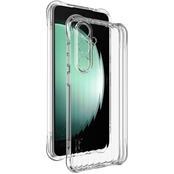 Силиконовый чехол IMAK рифлённый Corrugated с усиленными углами Airbag на Samsung Galaxy S24 FE 5G - прозрачный