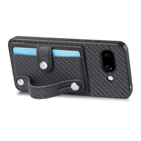 Противоударный чехол Wristband Kickstand Card для  Google Pixel 9a - черный
