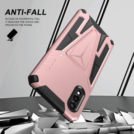 Противоударный чехол Super V Armor для Samsung Galaxy A03s - розовый