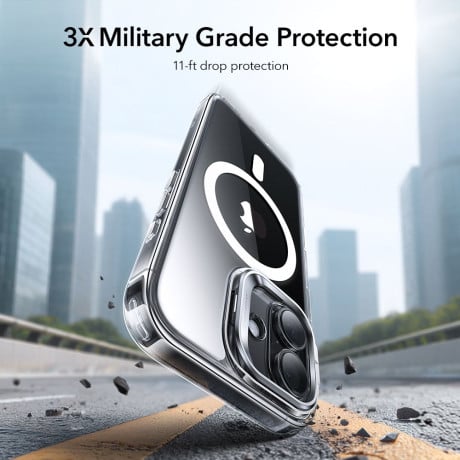Оригинальный чехол ESR Classic Hybrid с подставкой Kickstand и с MagSafe на iPhone 17 - Clear