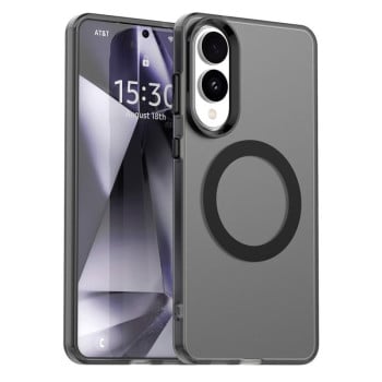 Противоударный чехол Candy Magsafe PC Hybrid TPU для Samsung Galaxy S25 Edge 5G - черный