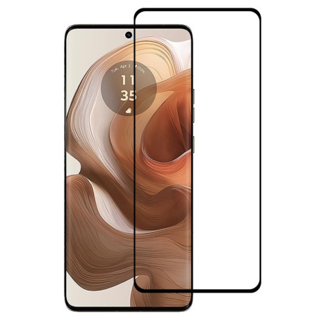 Захисне скло 9H HD 3D Curved (Edge Glue) для Motorola 50 Ultra / Edge 50 Edge - чорне