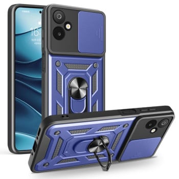 Противоударный чехол Sliding Camshield для Samsung Galaxy M06 5G / F06 5G - синий