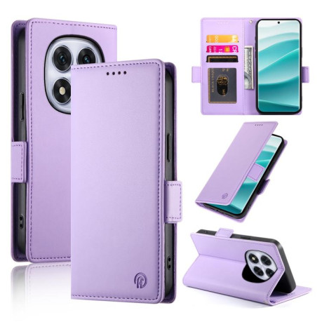 Чехол-книжка Side Buckle Magnetic Frosted Leather для Xiaomi Redmi Note 14 Pro 4G - фиолетовый