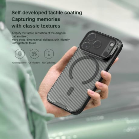 Чохол NILLKIN CamShield Prop Transparent Mirror Cover MagSafe Magnetic Translucent на iPhone 17 Pro - чорний